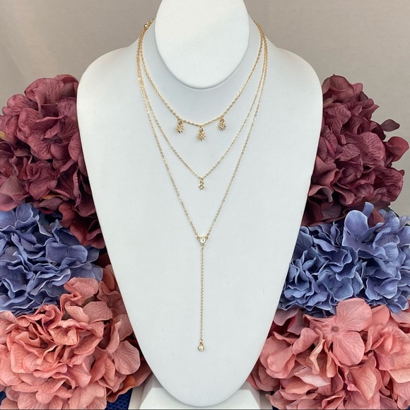 Boho Multilayer Star, Sun, Crystal Necklace - Picture 6 of 16